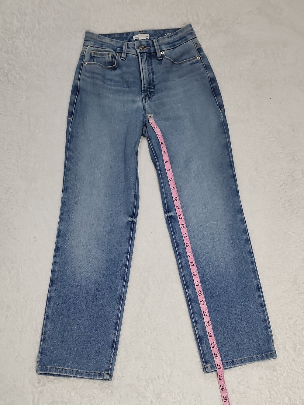 Good American Good Legs Mid Rise Straight Jeans In Indigo1012 - Picture 5 of 9